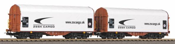 PIKO 58258 - H0 - 2-tlg. Schiebeplanenwagen, ZSSK, Ep. VI